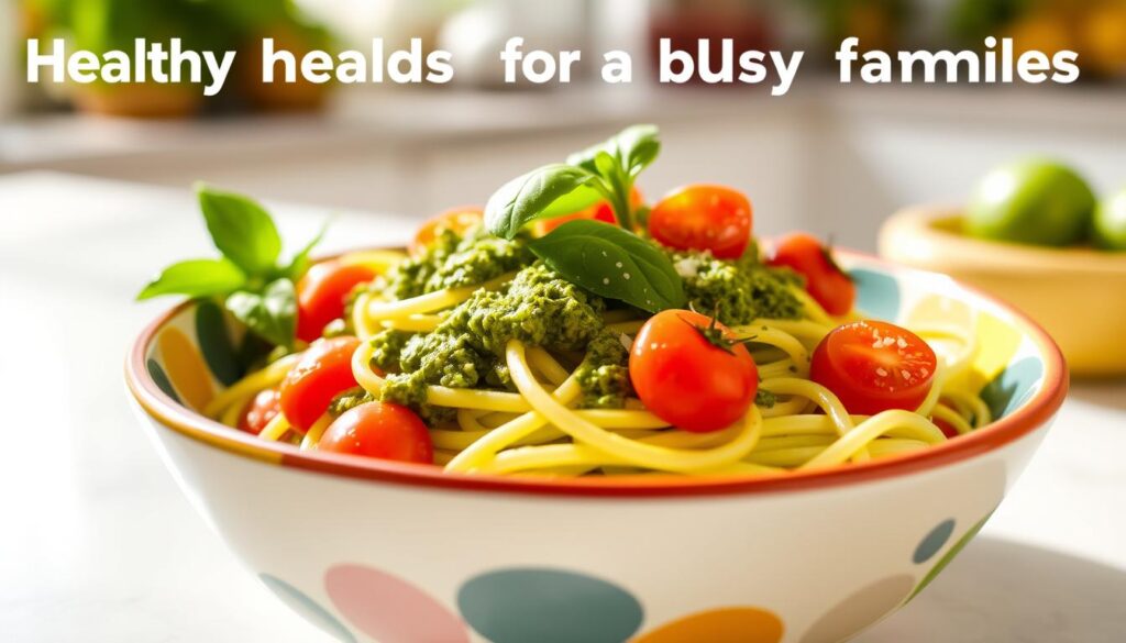 Healthy Meals for Busy Families Zucchini Noodles with Pesto