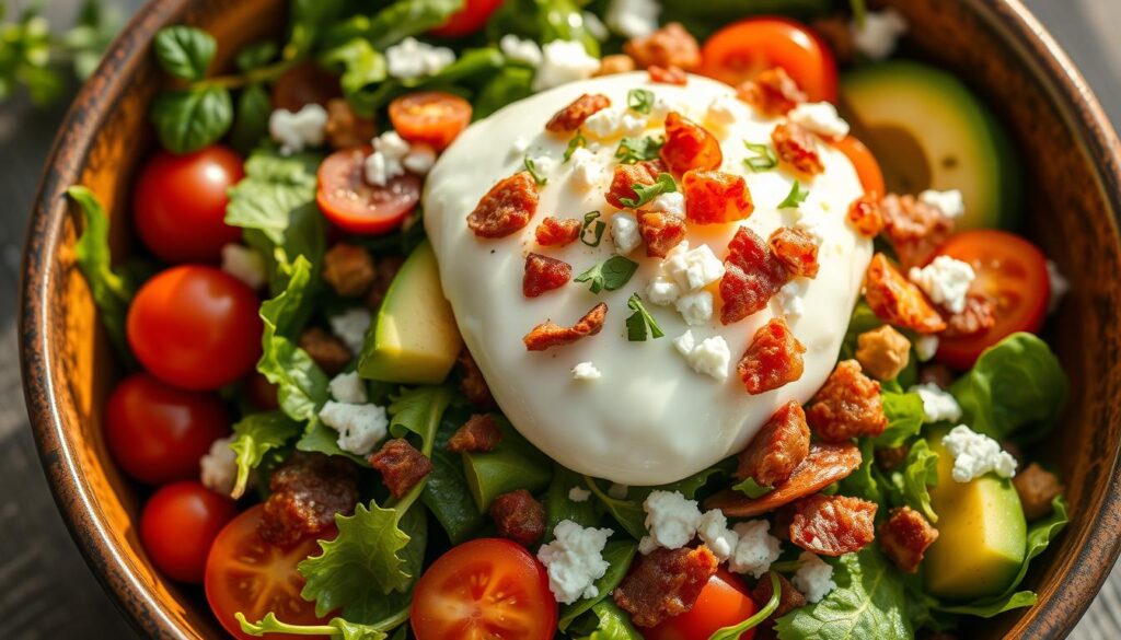 Low-carb breakfast salad