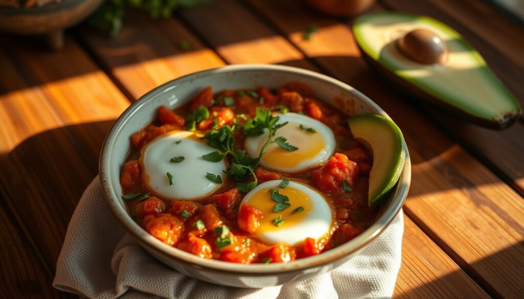 Low-carb shakshuka breakfast